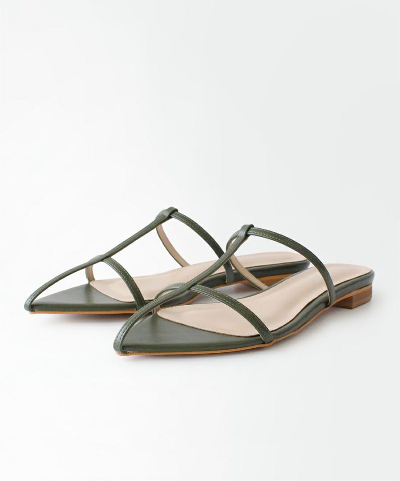 サンダル・ミュール threetimes tht ring strap heel 4BKH190 threetimes tht ring strap heel 4BKH190 (threetimes/サンダル